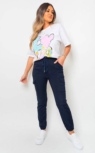 Cargo Pocket Trouser with drawstring, featuring urban style and functionality.