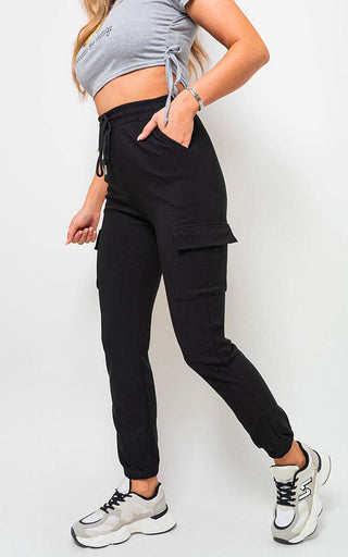 Cargo Pocket Trouser with drawstring, featuring utilitarian style and ample storage, in durable polyester fabric.