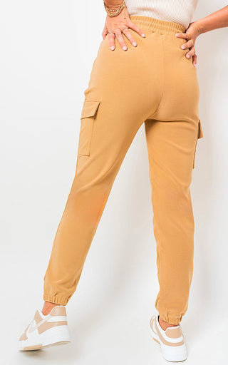 Cargo Pocket Trouser with drawstring and utility design.