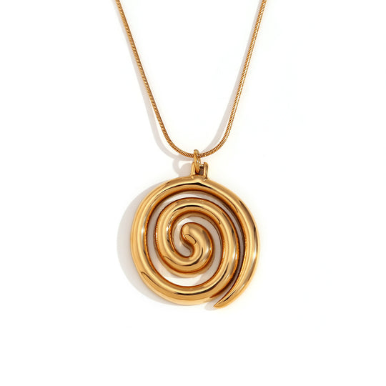 Gold Spiral Necklace