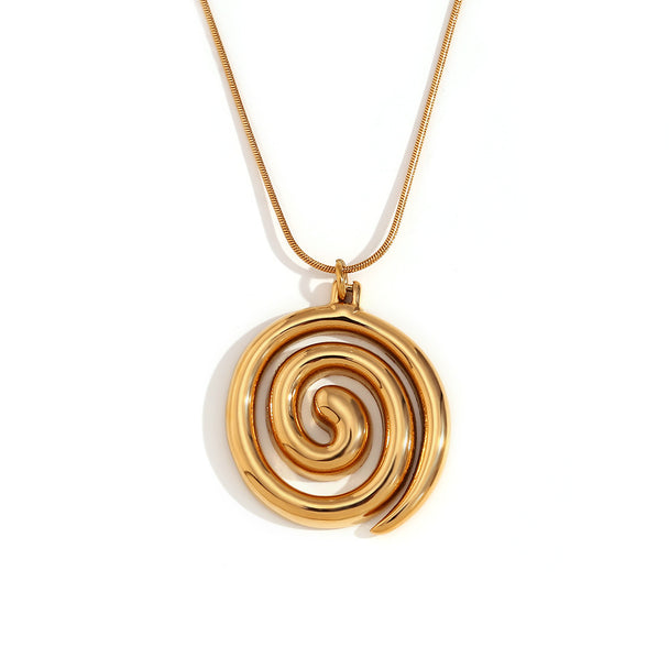 Gold Spiral Necklace