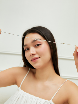 Rainbow Gemstone Necklace in Sterling Silver Vianne Jewellery