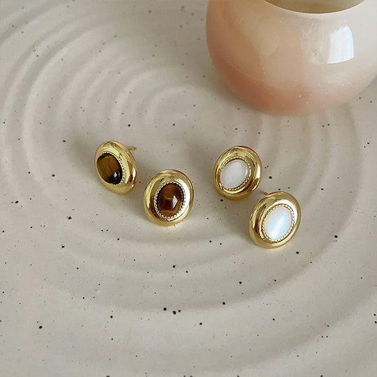 Gold Pearl Earrings