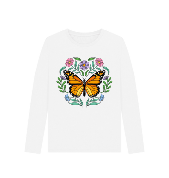 WhiteButterfly Organic Cotton Long Sleeve Top Butterfly Longsleeve Top