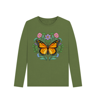 Khaki Butterfly Longsleeve Top