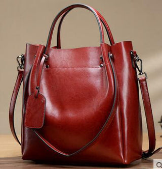 Elegant Women's Genuine Leather Tote Handbag