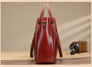 Elegant Women's Genuine Leather Tote Handbag