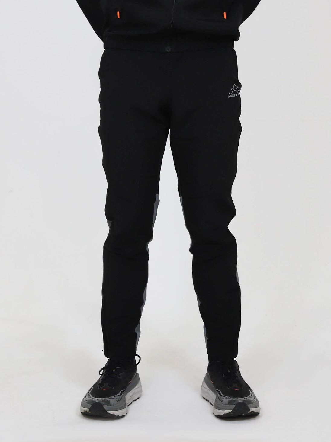 North Peak Glacier Track Pant in black with athletic fit and moisture-wicking fabric