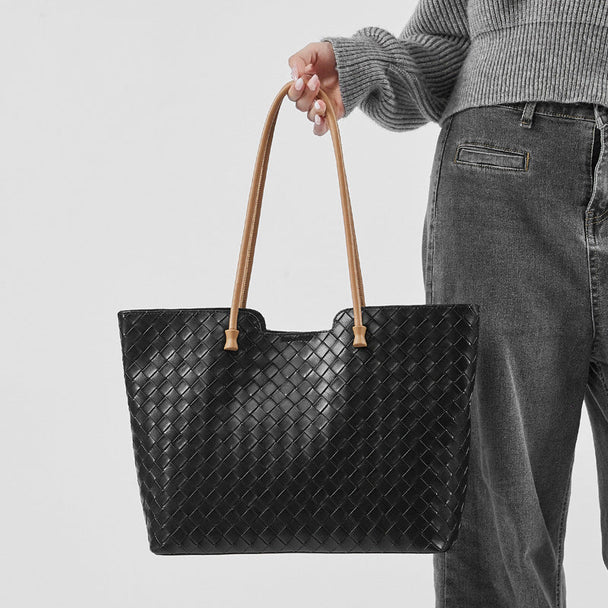 Handwoven Premium Leather Tote Bag