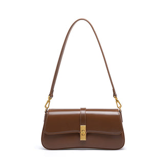 Two-Layer Cowhide Leather Shoulder Bag