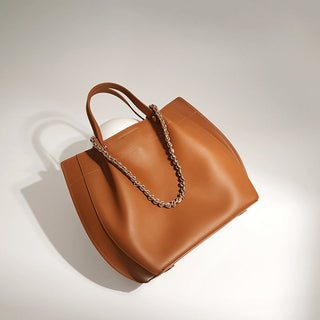 Brown Leather Tote Bag