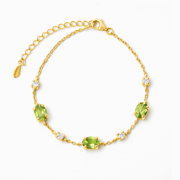 Peridot Bracelet in 18k Gold Vermeil Vianne Jewellery
