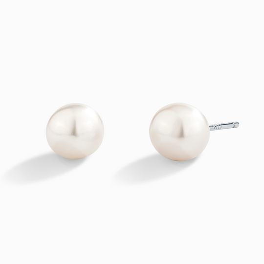 Pearl Stud Earrings | Sterling Silver | Natural Freshwater Pearls 6mm Vianne Jewellery