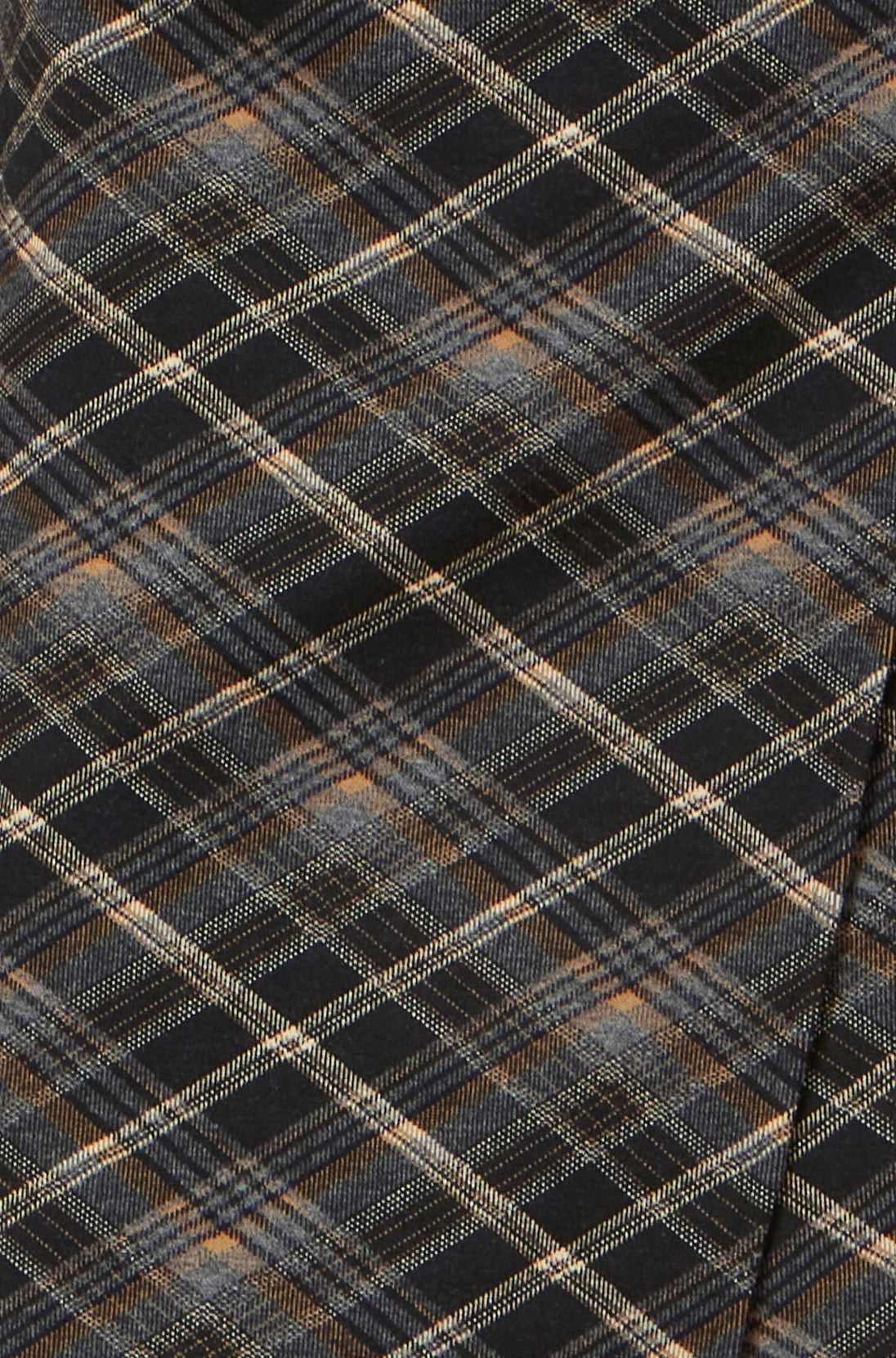 Yumi Black Check Wrap Skirt With Buckle Yumi