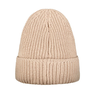 Adidas Novel Golf Beanie in light pink knitted for warmth and performance on the golf course