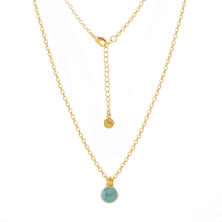 Charis Round Gemstone Necklace Pariba Onyx Azuni London