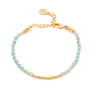 Athena Gem Beaded Bracelet Apatite Azuni London