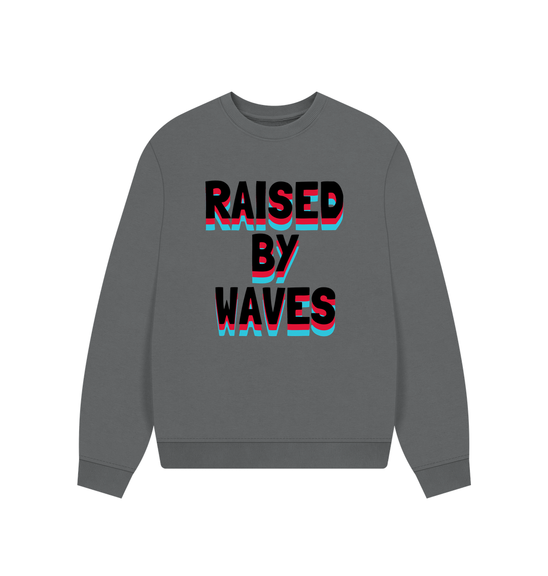 Slate Grey Raised By Waves Organic Cotton Jumper