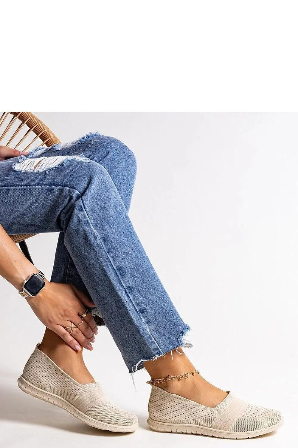 Beige Slip-on Sneakers