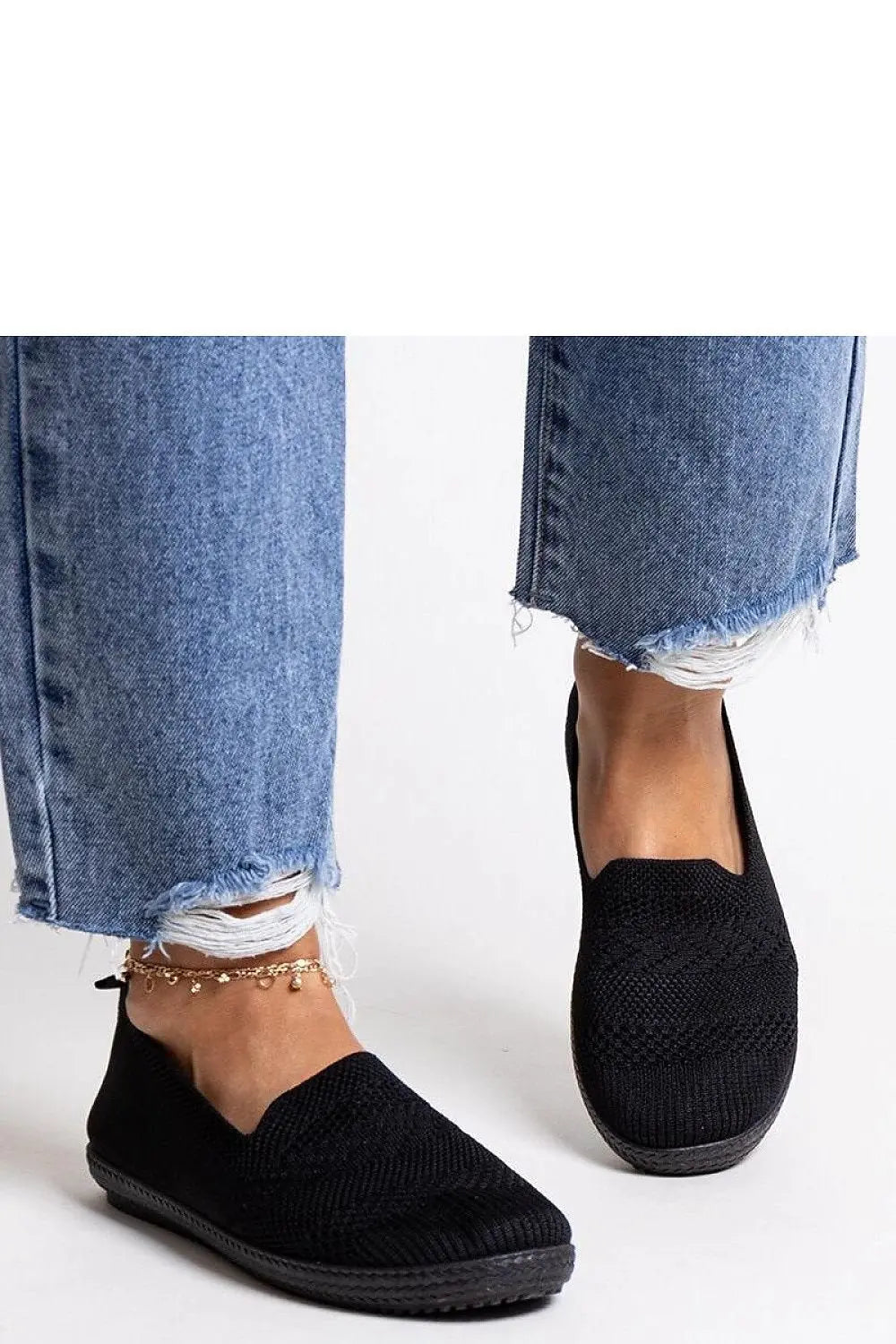 Black slip-on sneakers