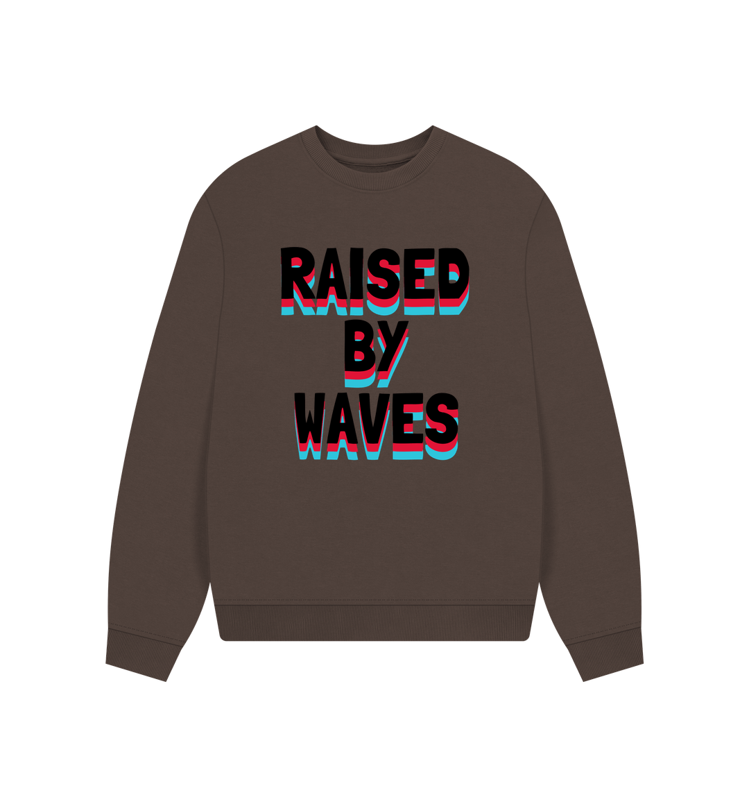 Chocolate Raised By Waves Organic Cotton Jumper