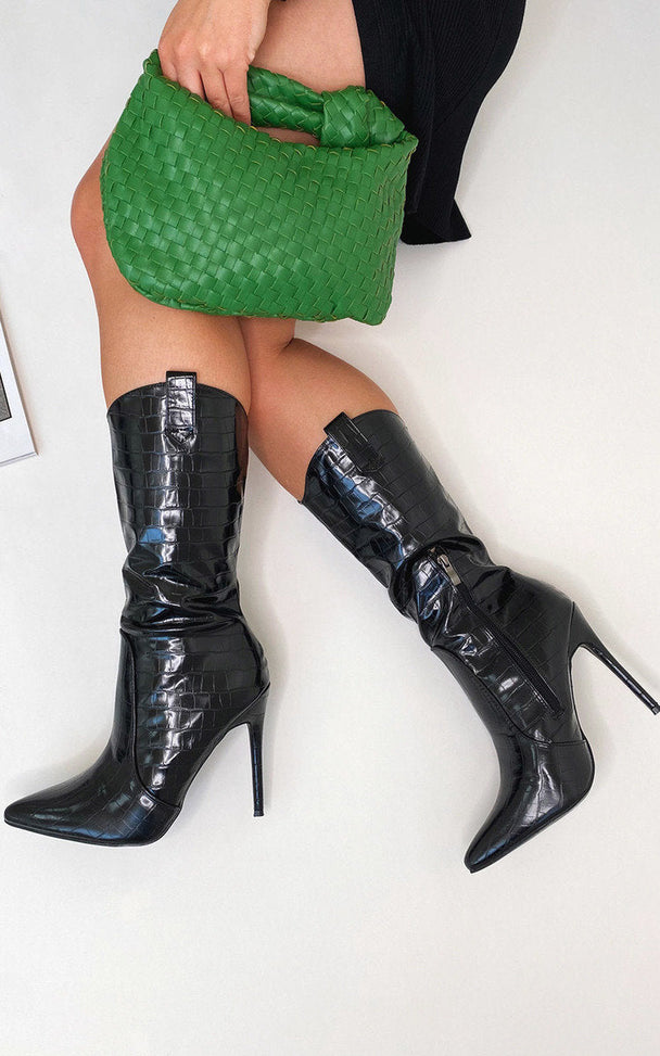 Knee High Pointed Boots