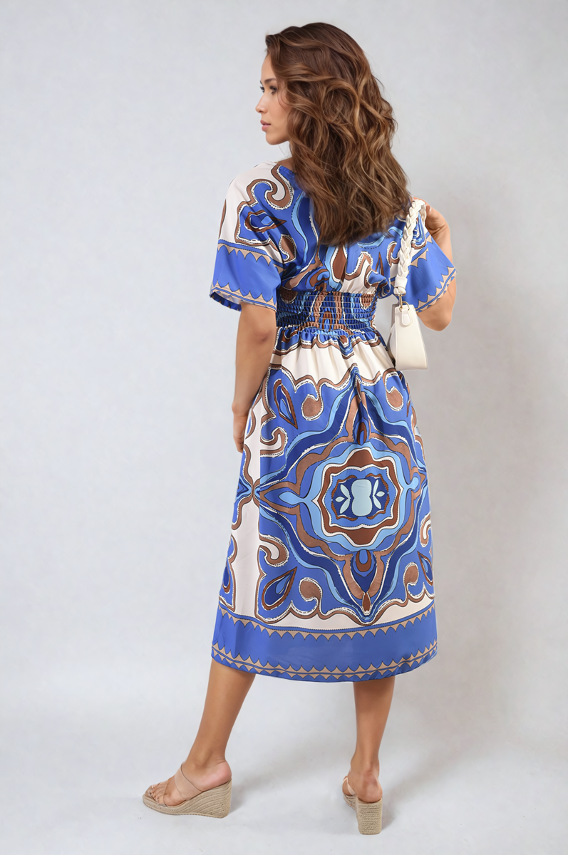 Short Sleeve Midi Dress