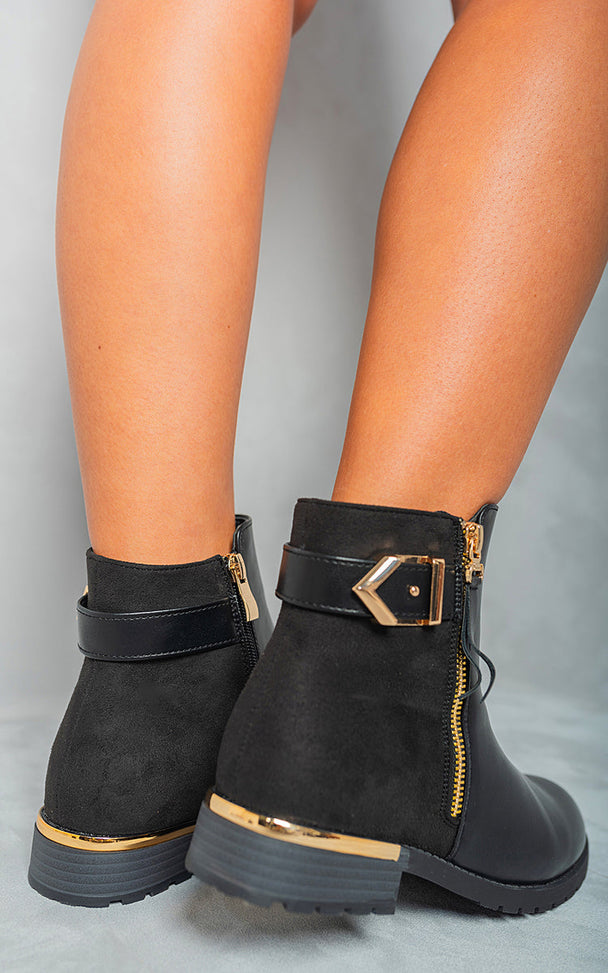 Buckle Chelsea Ankle Boots