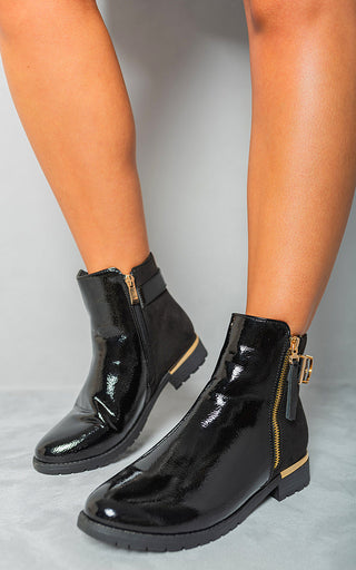 Buckle Chelsea Ankle Boots