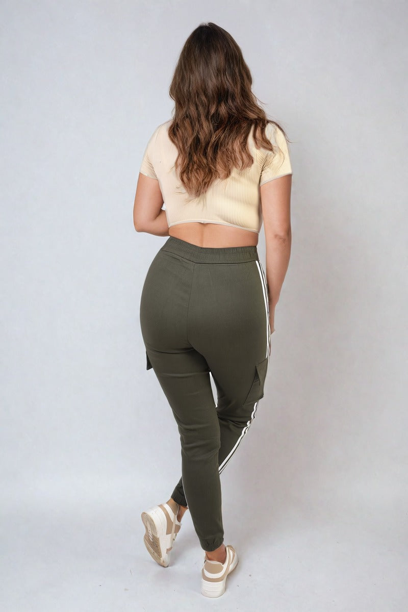 Drawstring Waist Cargo Trouser