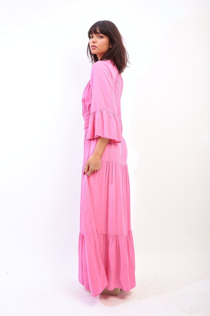 Ruffle Hem Maxi Dress