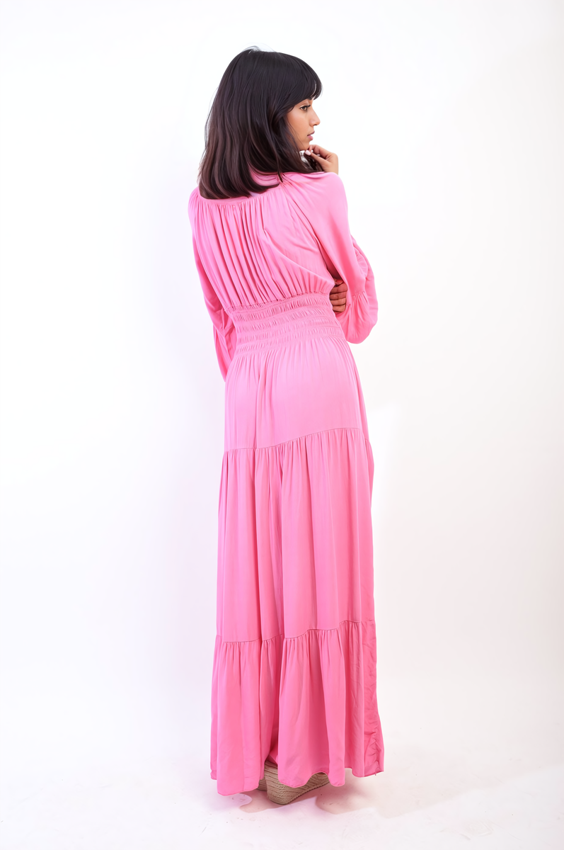 Ruffle Hem Maxi Dress