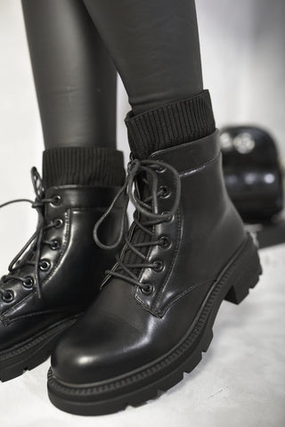 Platform Lace Up Ankle Boots