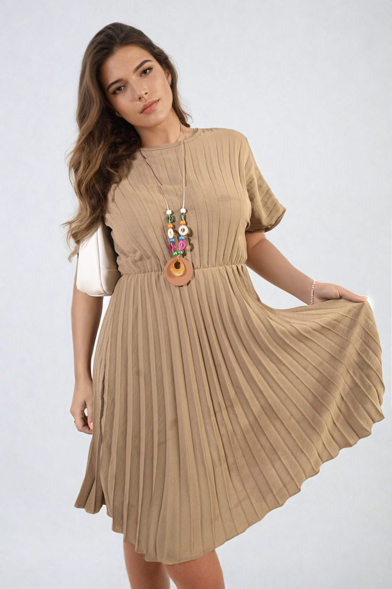 Short Sleeve Midi Dress