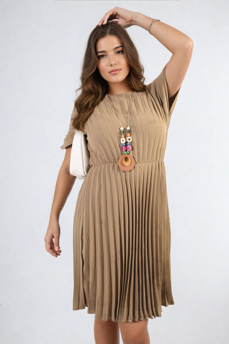 Short Sleeve Midi Dress