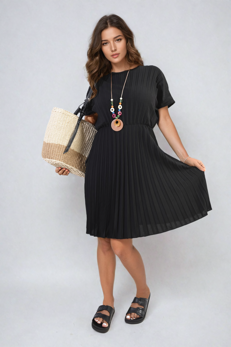 Short Sleeve Midi Dress