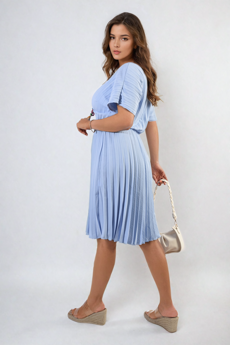 Short Sleeve Midi Dress