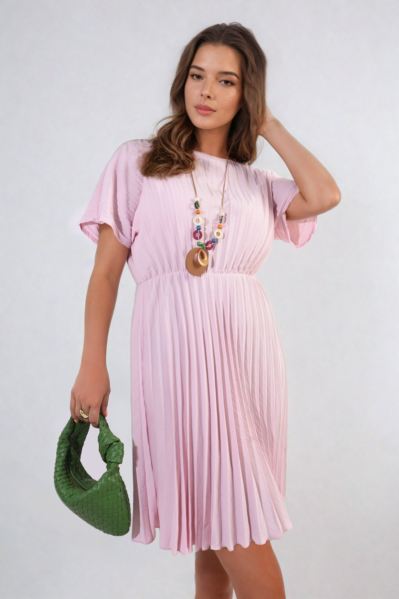 Short Sleeve Midi Dress