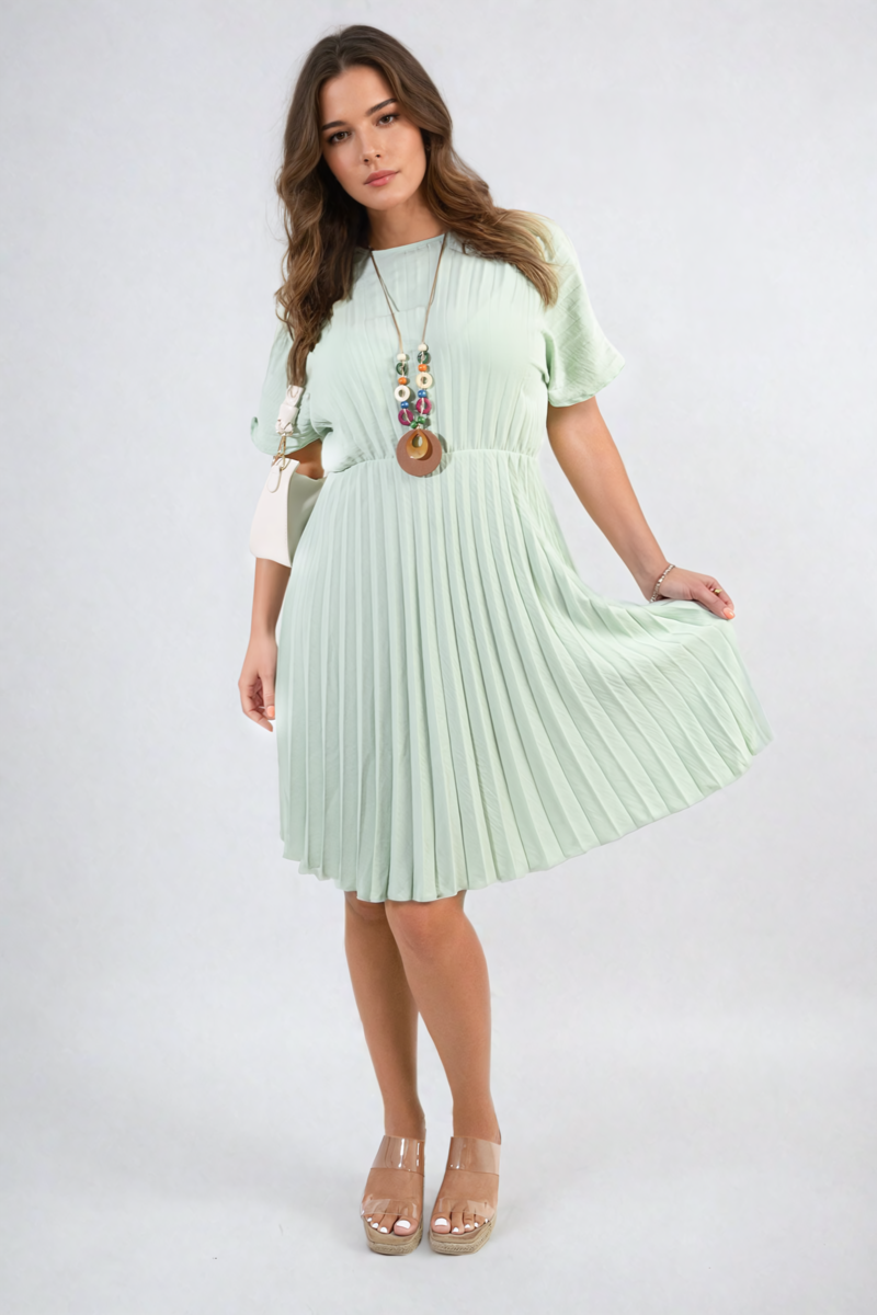 Short Sleeve Midi Dress